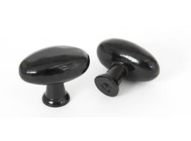 Oval Cabinet Knob - Black