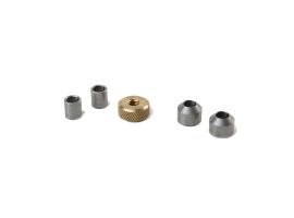 Planet Pen Mandrel Spares - 2 Cones, 2 Spacers & 1 Brass Nut